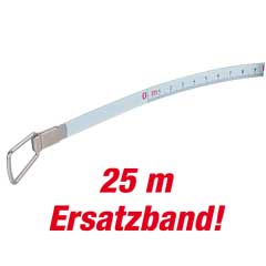Ersatzband weiß 25m zu Art.Nr.0178-021 einbrennlackiert,durchgehende mm-Teilung