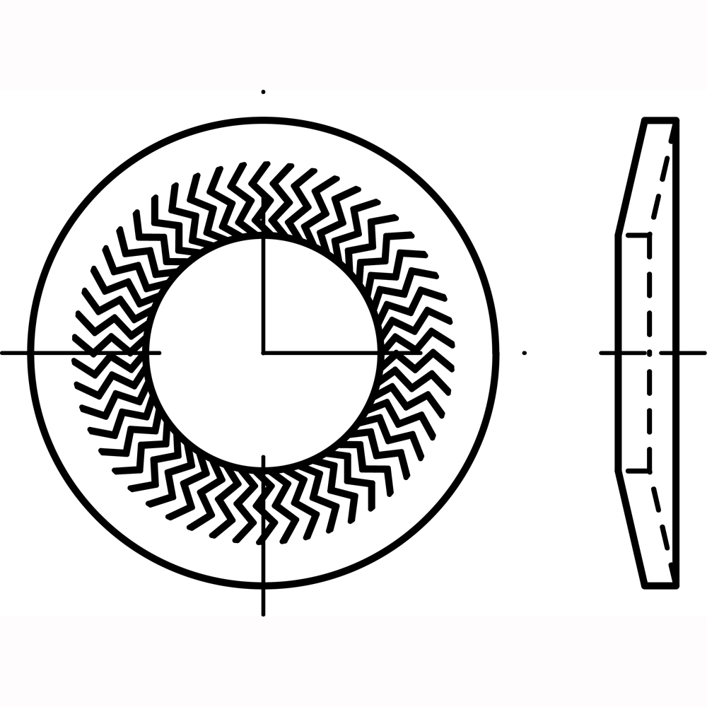 TECKENTRUP Sperrkantscheibe C60 NSK-B FLZNNC ZINKLAMELLE