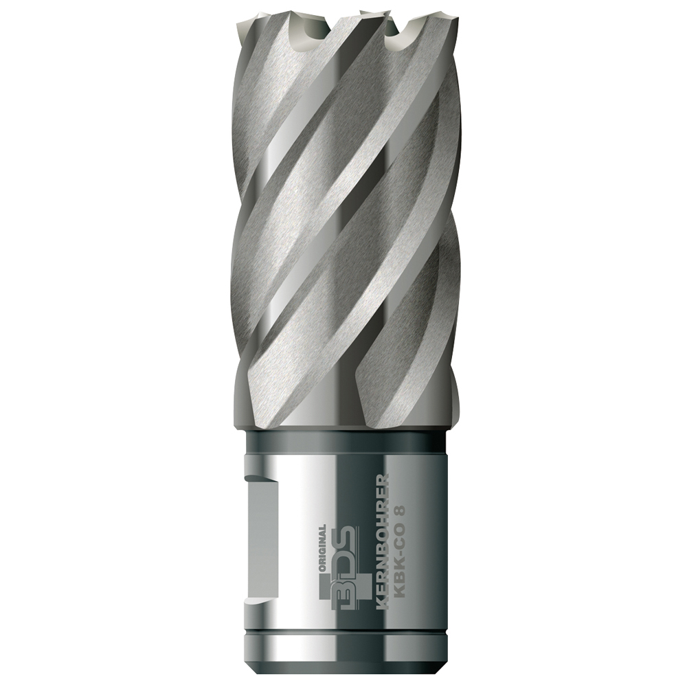 Kernbohrer HSS-Co8 Schnitttiefe 30mm Weldonschaft 19mm für Alu/Stahl/Guss