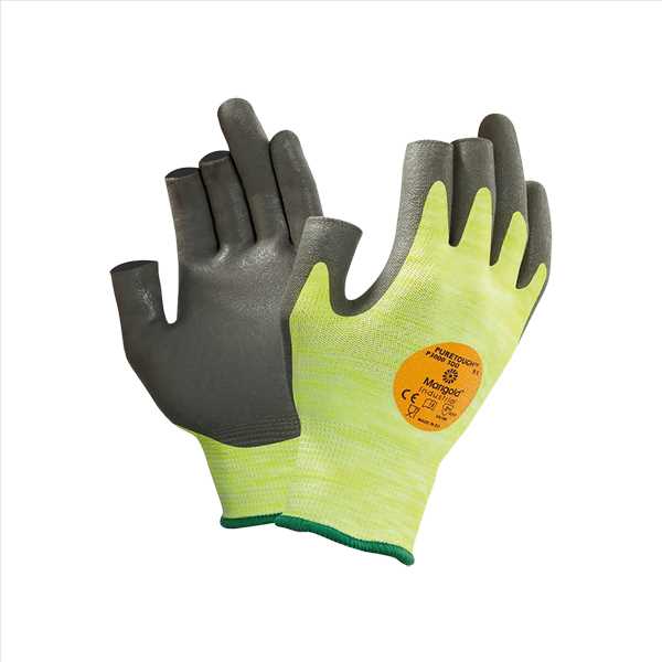 Handschuh PURETOUGH 3DO, 3 offene Finger, Größe: 8