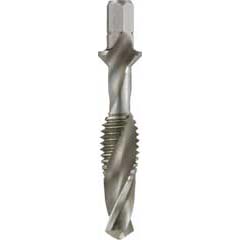 Kombi-Maschinengewindebohrer-Bit M5 1/4"Bohren,Gewindeschneiden u.Entgraten