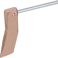 Propan-Weichlöt-Kolben , Kupferkolben+Halter,Windschutz, Ausführung : Hammer-Lötkolben,350g