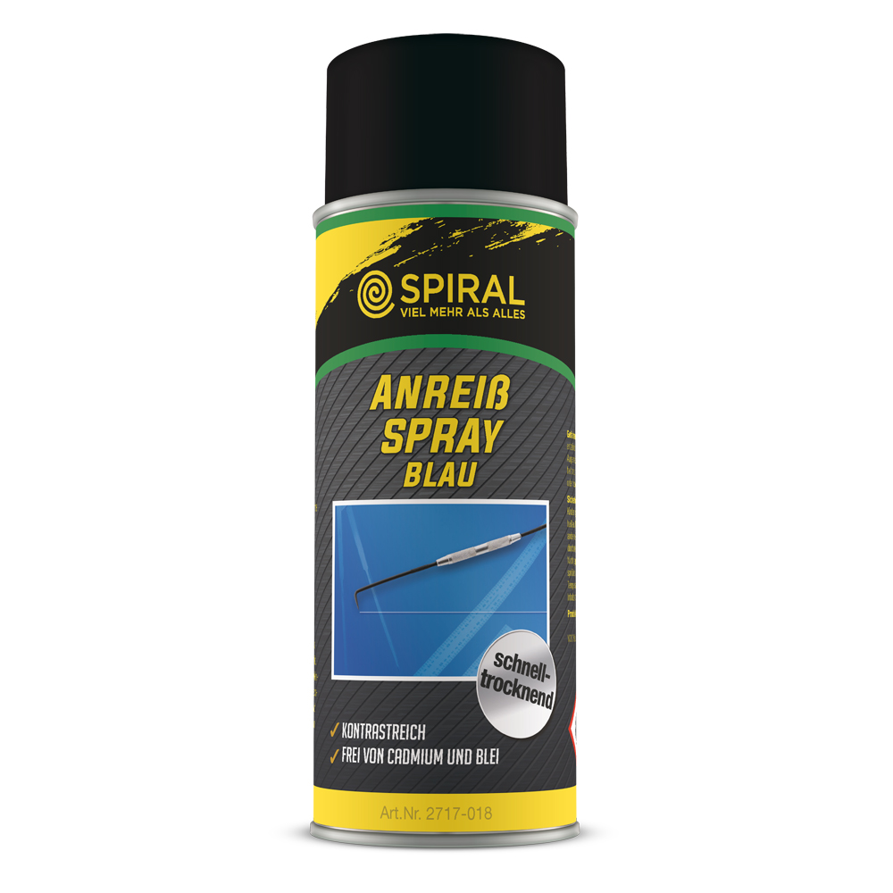 Anreiß-Spray blau RAL6001 Haftfähigkeit auf sämtlichen Metallen