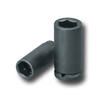 Kraftschraubereinsatz 1/2" lang 6-kant , Antrieb: 1/2" Vierkant, Schlüsselweite: 8mm
