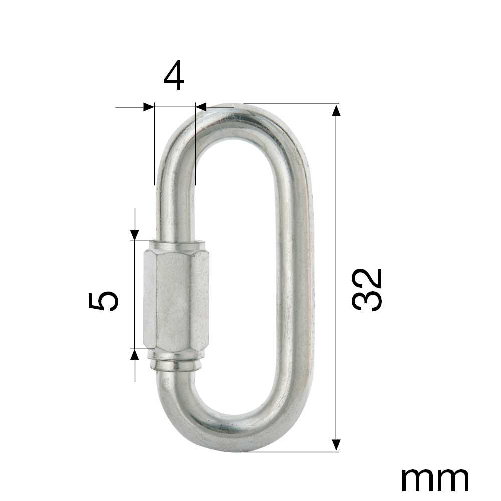 Rapid-/Schraubnotglied, Durchmesser [d]: 4