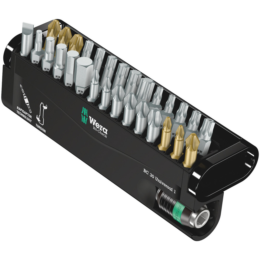 Bitbox 30-teilig,mit Futter,Schlitz-,PH- PZ-,6-kant-,TX- und SI-TX Bits