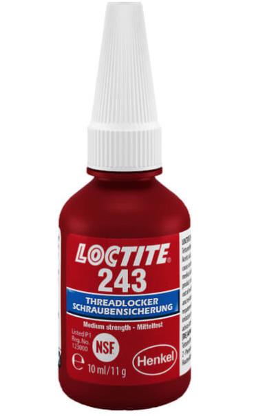 Schraubensicherung LOCTITE 243 BO 10ML mittelfest, NSF, BLAU VPE=12