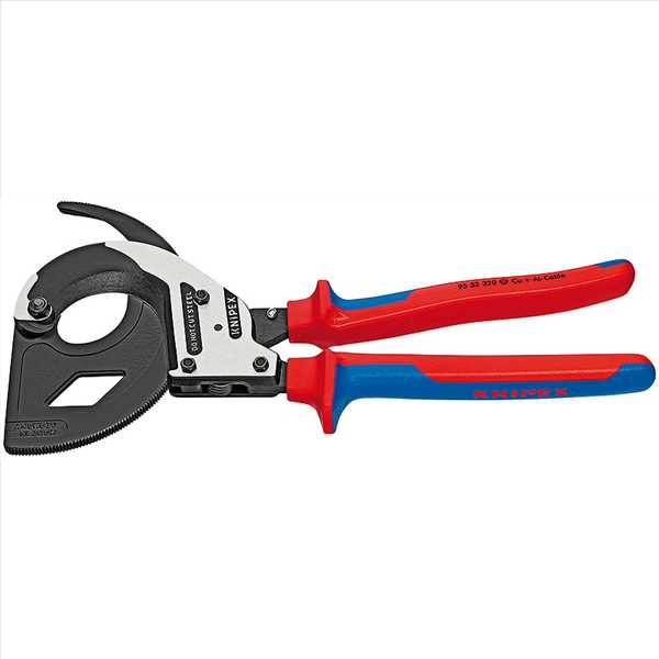 Kabelschneider 320 mm (Ratschenprinzip, 3-Gang), poliert
