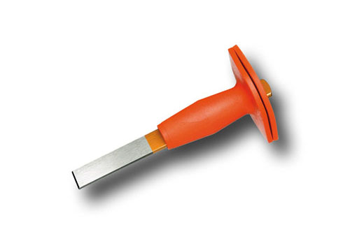 Schlitzmeißel flachoval, mit Handschutz 240x26x7 mm, 104 HS
