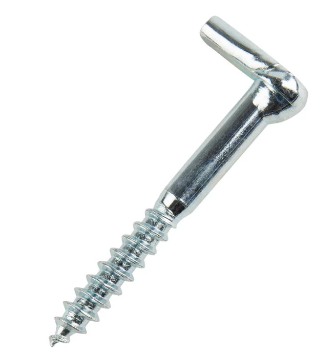 Winkelschraubhaken St. A2K Art. 10, galvanisch verzinkt, Gewindenenndurchmesser: 5,2mm, Länge: 50mm
