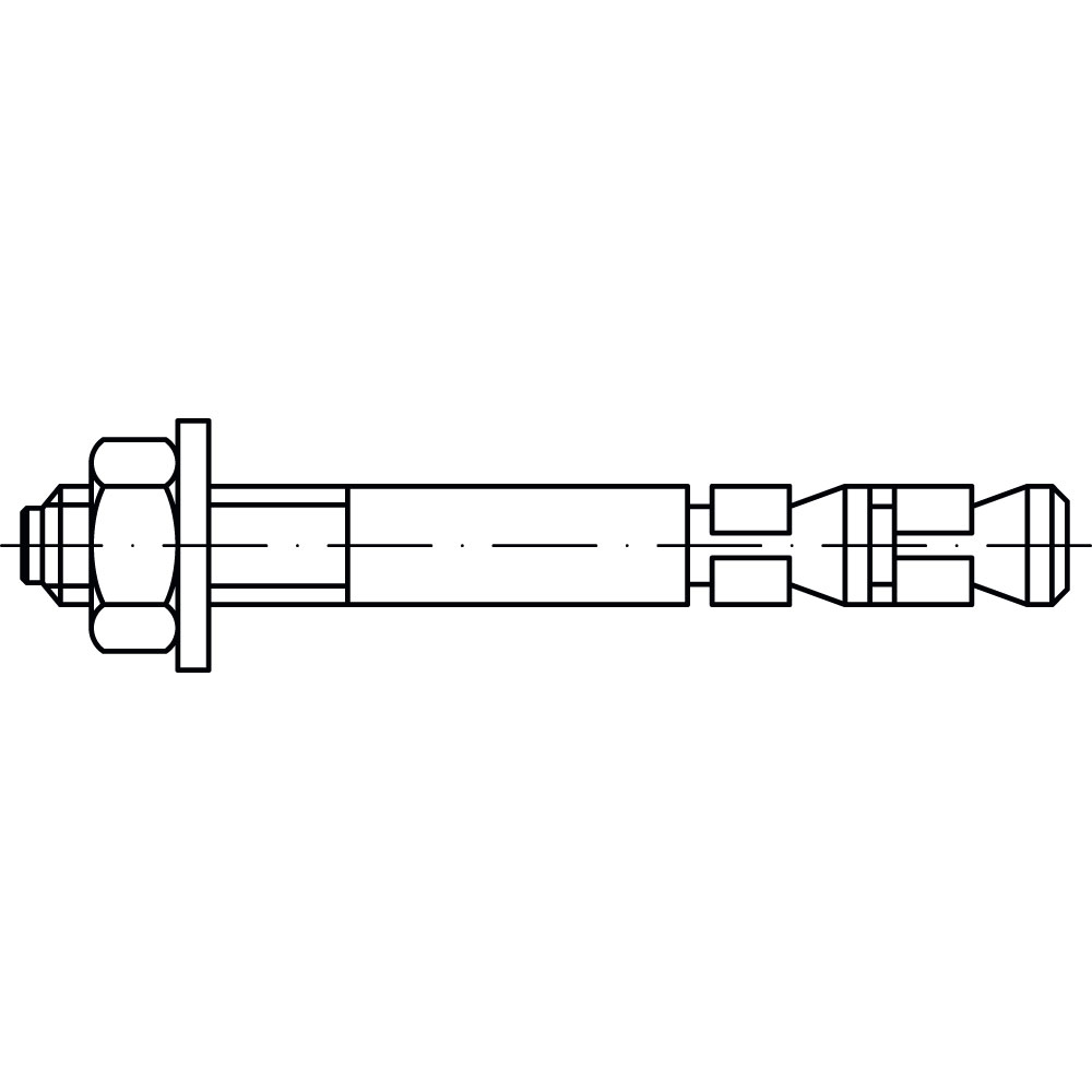 Express-Anker Stahl gvz EXA K, galvanisch verzinkt, Durchmesser: 8mm
