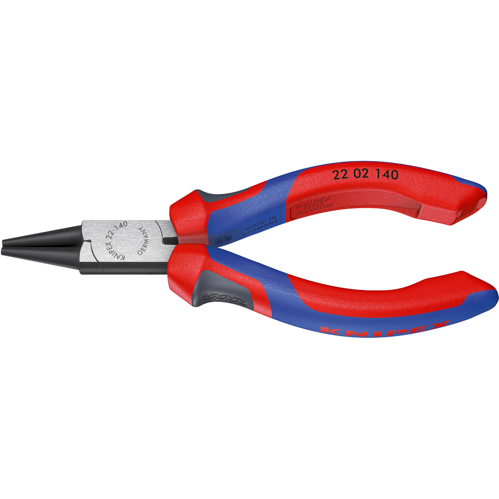 Rundzange, atra.schwarz, MK-Hülle, poliert, KNIPEX, Länge: 140mm