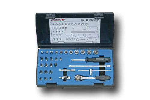 Steckschlüssel-Satz 1/4" 32-tlg 6-kant IN-IS-PH-PZ, 20 IMU-3