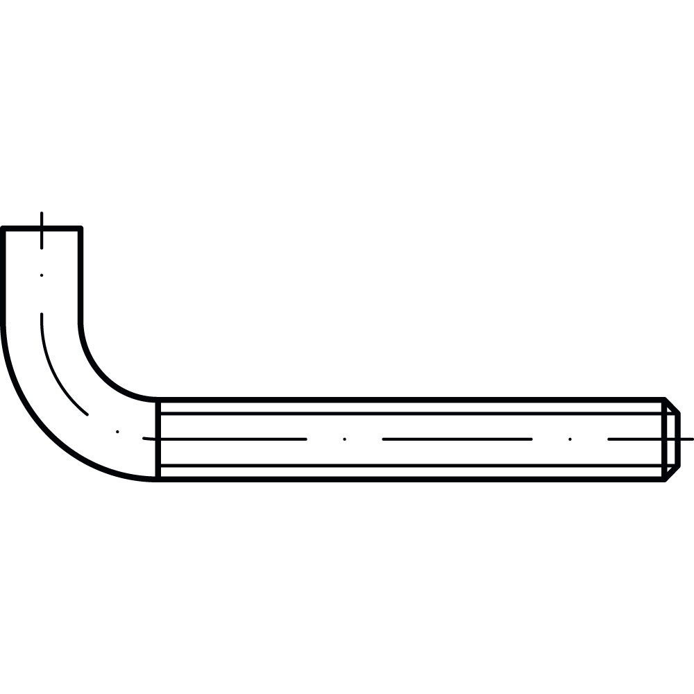 Ger. Schraubhaken St. A2K Art. 4E, metrisches Regelgewinde galv. verzinkt, Gewindenenndurchmesser: 6mm, Länge: 60mm