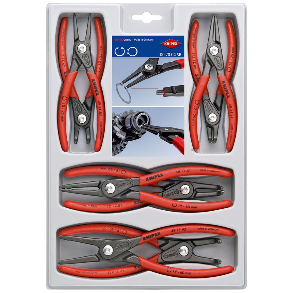 Präzisions-Sicherungsringzangen-Set 8 teilig