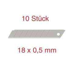 10 Stück Messerklinge MEGA 0,5x18mm zu Universalmesser,Scharfschnittausführung