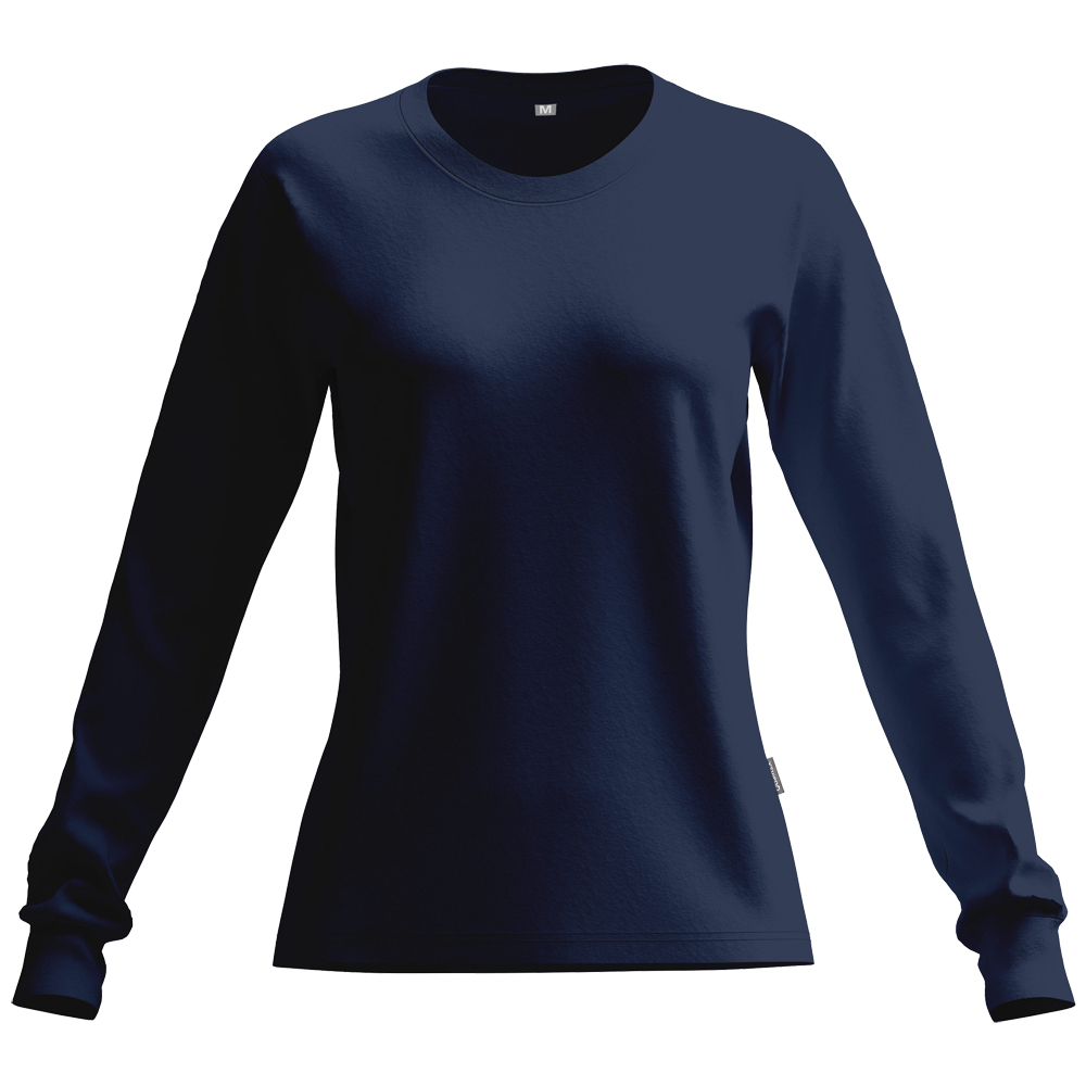 IND T-Shirt langarm marineblau Damenmodell