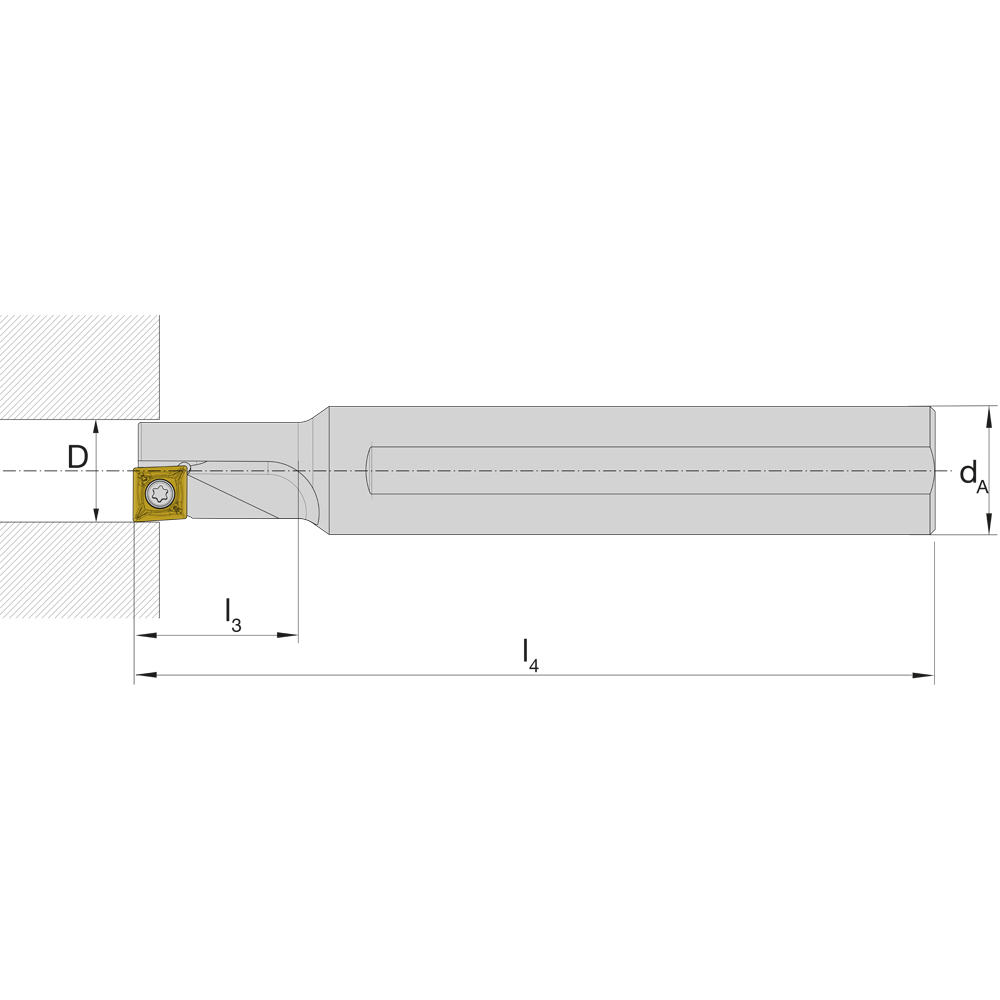 Boehlerit WPL-Bohrer Quattrotec , zum Bohren und Drehen, Durchmesser: 10mm, Längenverhöltnis (LxD): 1,5