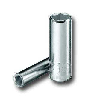 Steckschlüsseleinsatz 1/4" lang 6-kant , Schlüsselweite in Zoll: 3/16"