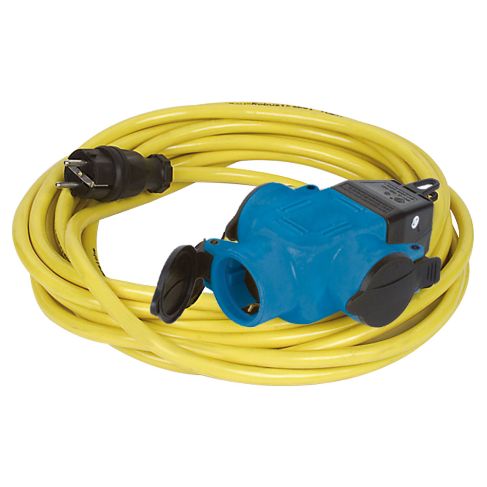 Verlängerungskabel 230V/16A,3x2,5mm² Baurobust K35,IP44,3-fach Kupplung