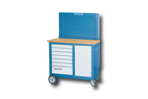 Rollwerkbank mit Rückwand + Hakensortiment, BR 1504 0511 LH