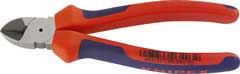 Seitenschneider schlank KNIPEX blank EN60900,Kopf poliert,isolierte Schenkel