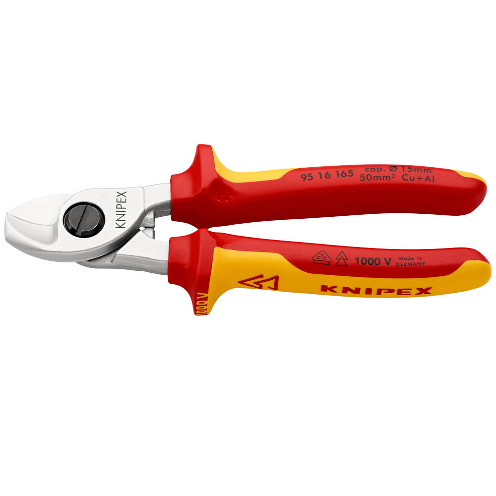 Rundkabelschneider EN60900 165mm für Cu- und Aluminium-Kabel bis 50mm²
