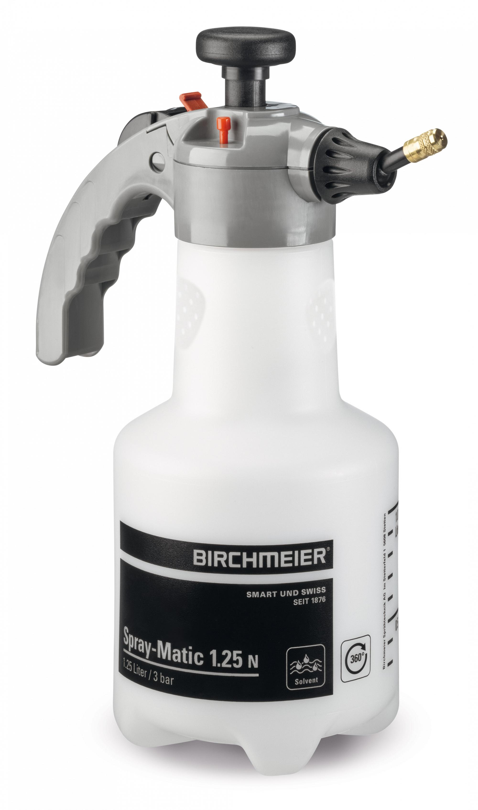 Pumpsprühflasche Inhalt 1,25 Liter 360° mineral.u. pflanzl. Lösungsmittel u. Öle