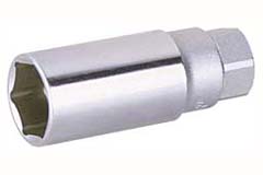 Zündkerzenstecknuss,6-Kant, Vanadium extra,mit Kerzenfangstück, Antrieb: 1/2" Vierkant, Schlüsselweite: 21mm