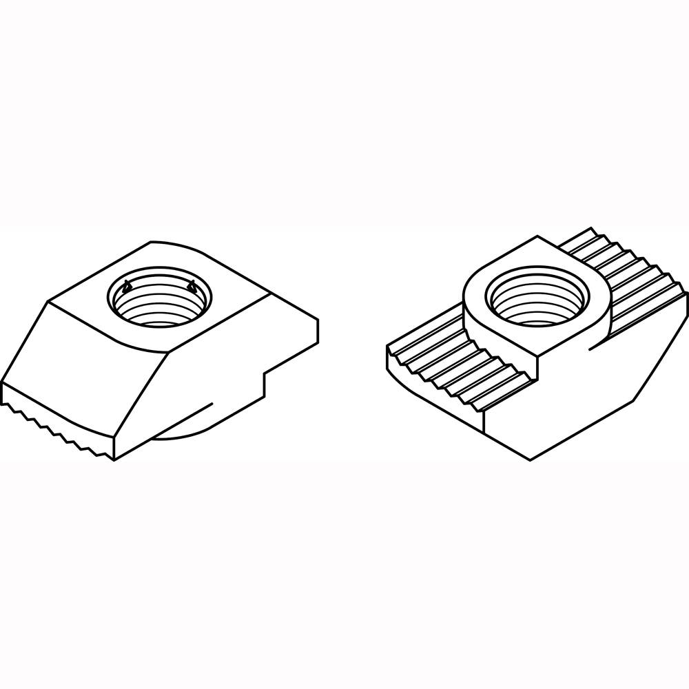 Hammerkopfmutter ST A2K PROFIL 8, HOHE FORM GALV. VERZINKT KLEINVERPACKUNG, Gewindenenndurchmesser: 6mm