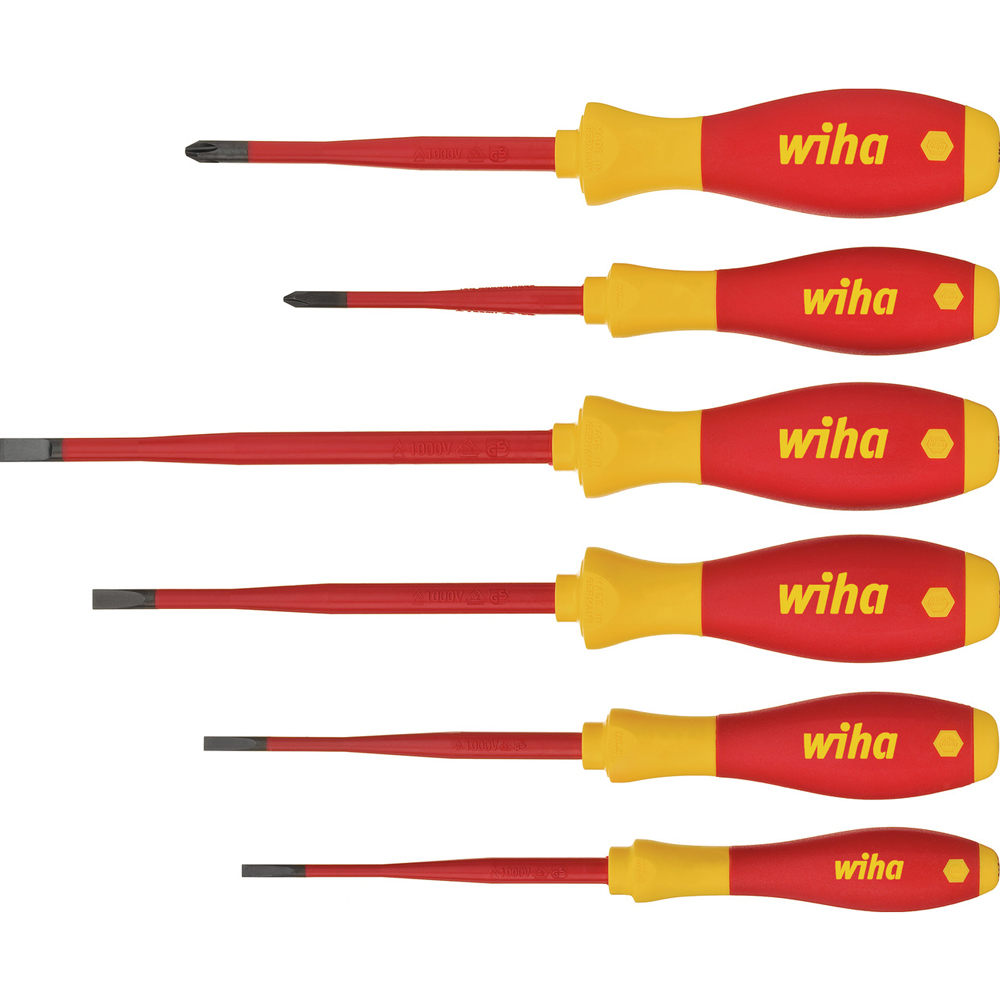 Schraubendreher Set Electro SLIMFIX Schlitz,Phillips 6-teilig