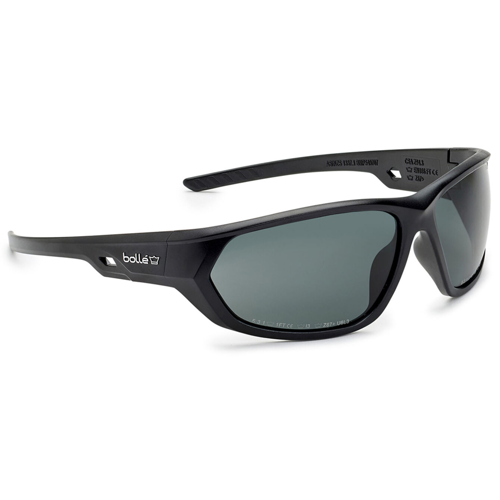 Bügelschutzbrille Bolle Komet rauchglas EN 166 5-3,1 UV-Schutz, schwarz