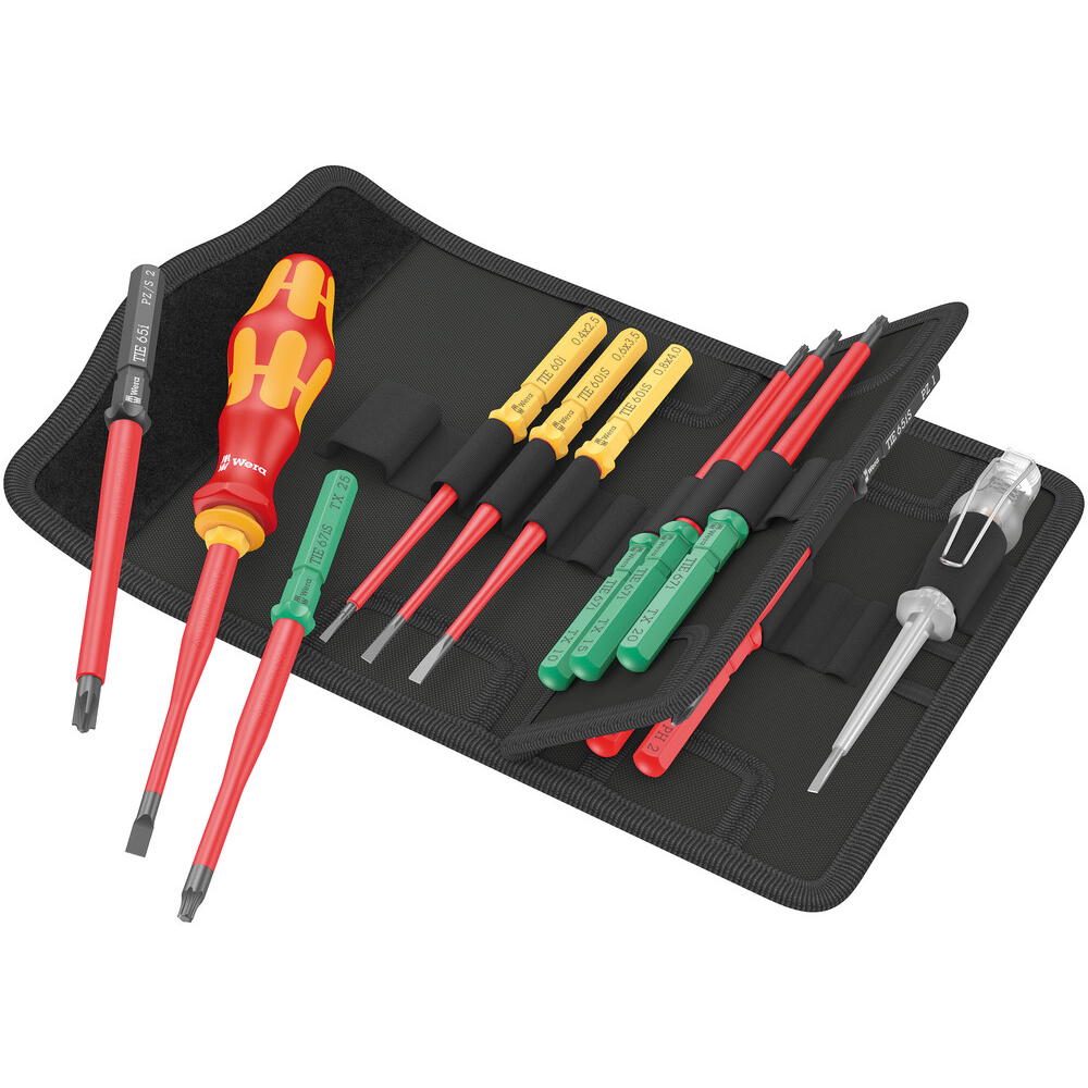 Wechselklingen-Set VDE WERA 16teilig extra slim Kraftform Kompakt