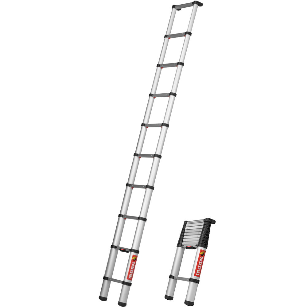 Alu-Teleskopleiter,TELESTEPS ECO, 40mm, Trittbreite, senkrechte Höhe der Leiter: 3m