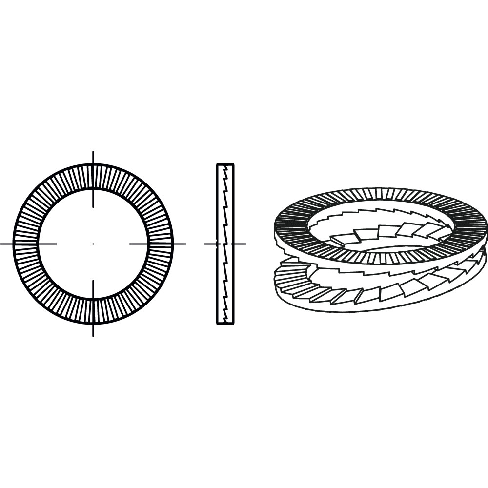 HEICO-LOCK Sicherung FLZNNC GEKLEBT GROSS ZINKLAMELLE