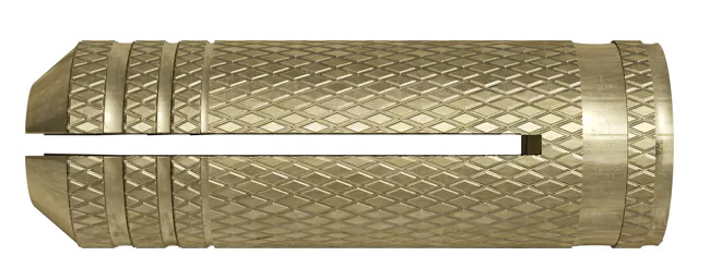 Messingdübel MS, für Gewindeschrauben u. Gewindestangen , max. Durchmesser der Schraube: 12mm, Schraubenlänge: 37mm