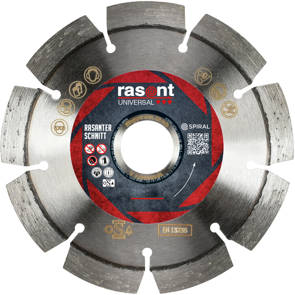 Diamanttrennscheibe UNI TOP, für schnelle Schnitte,der Alleskönner, Außendurchmesser: 115mm