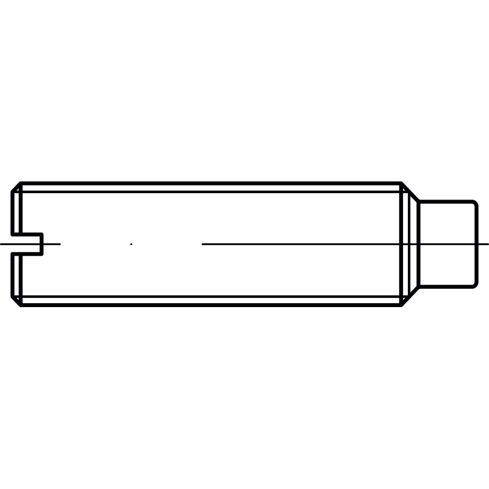 Gewindestifte ISO 7435 14H ZAPFEN U.SCHLITZ BLANK UNVEREDELT