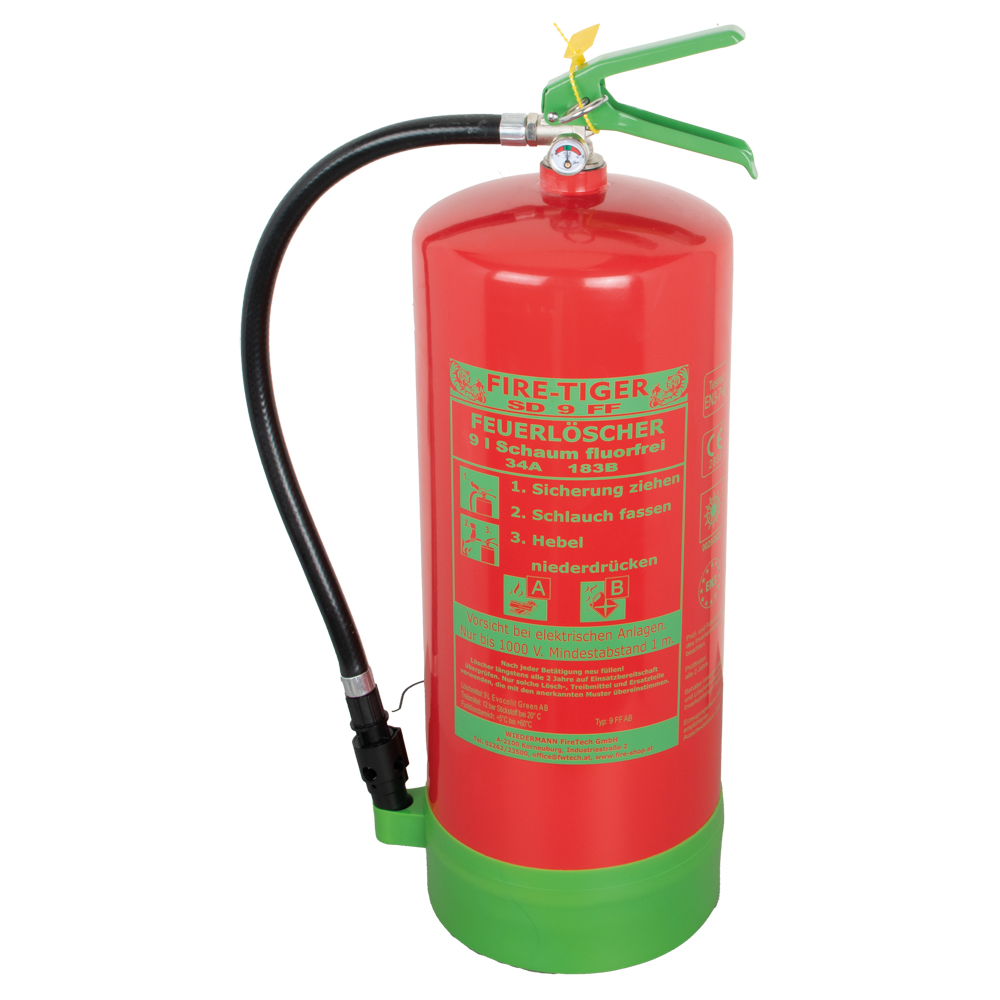 Feuerlöscher Schaum AB27A 183B fluorfrei 9 LITER, SD9FF Löschleistung: 27A 183B