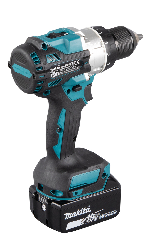 Akku-Bohrschrauber MAKITA DDF486RTJ 18V 2x5Ah Akku,13mm,0-2100U/min,Koffer,Lg