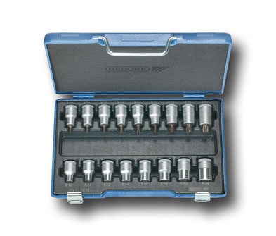 Schraubendreher-Satz 1/2" 17-tlg Innen+Außen-TORX, ITX 19 TX-017