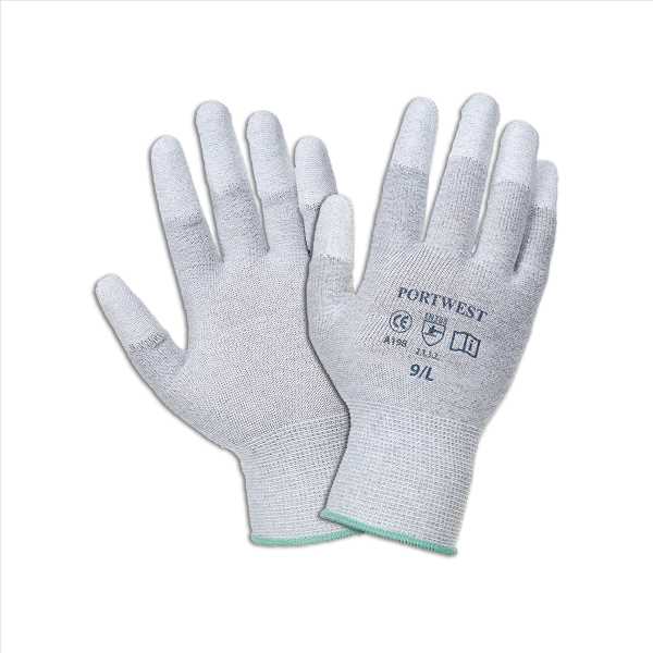 Strickhandschuh-ESD, PU-Fingerspitzen