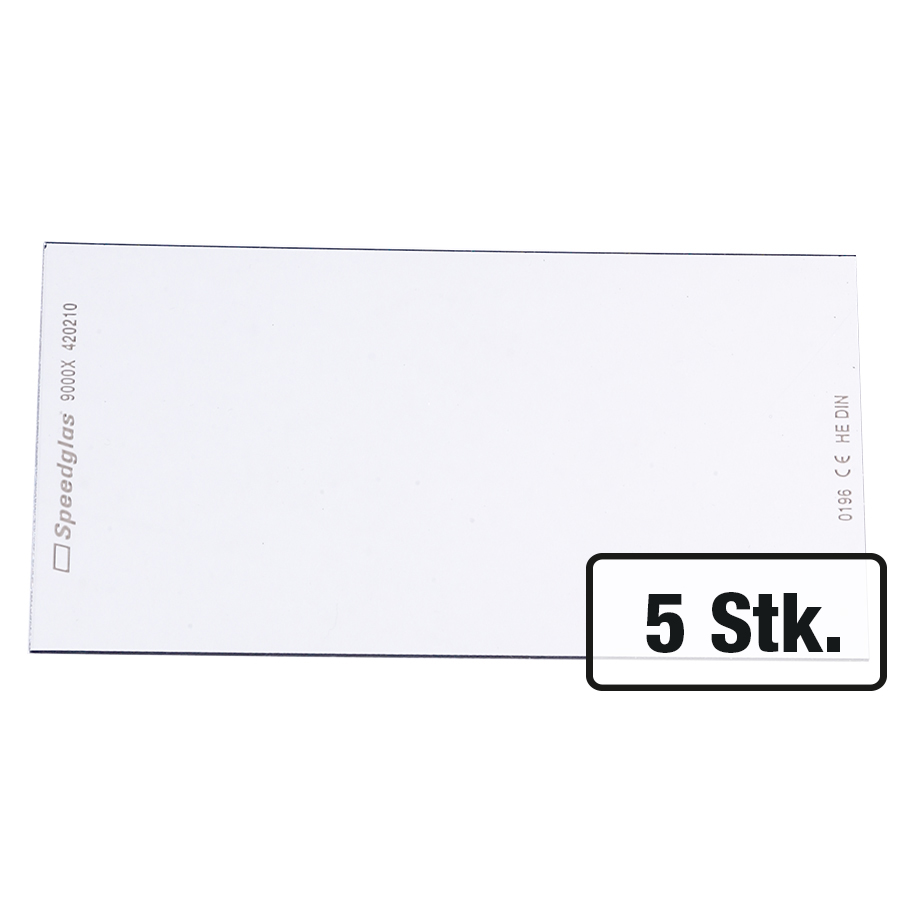 Vorsatzscheibe Innen 42x90 mm, 5 Stück zu SPEEDGLAS-Helm Art.Nr. 3062-457