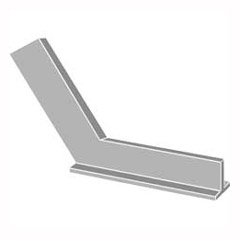 Gehrungswinkel aus Stahl nach DIN875/2 135°, mit Anschlag