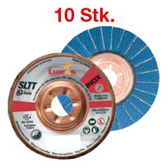 Fächerschleifscheibe SLTT, PREMIUM,INOX,Z Power,Typ 28,gerade, Außendurchmesser: 115mm, Körnung: 60