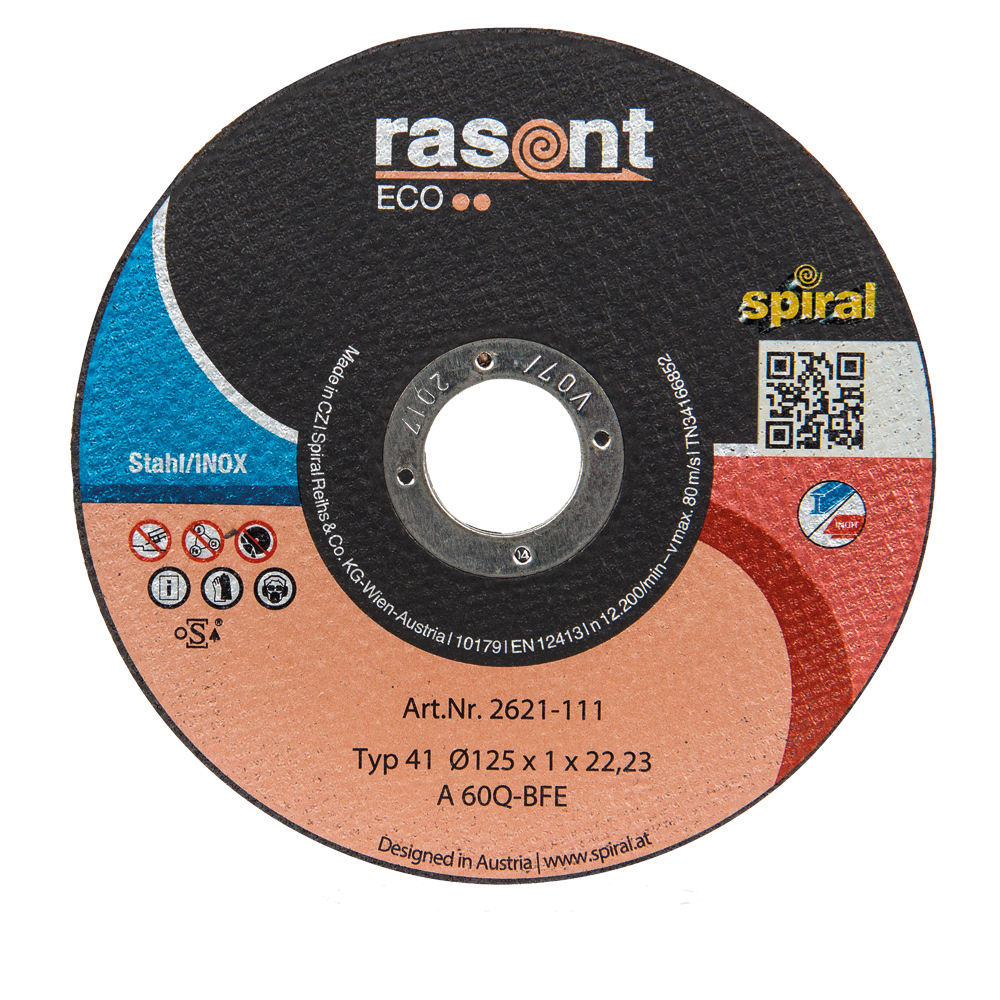 50 Stk.Trennscheiben RASANT ECO 125x1mm A60Q-BFE,für Stahl/Inox,extra dünn