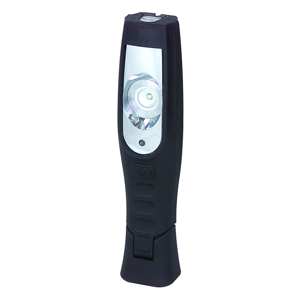 Akku-Leuchte 5W CreeLED+1W+Notl.,IP65 3,6VLi,Standladeg.,230V+12V,Magnet+Kipp