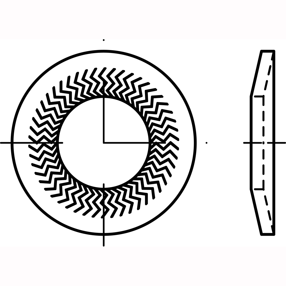 TECKENTRUP Sperrkantscheibe C60 NSK-M FLZNNC ZINKLAMELLE