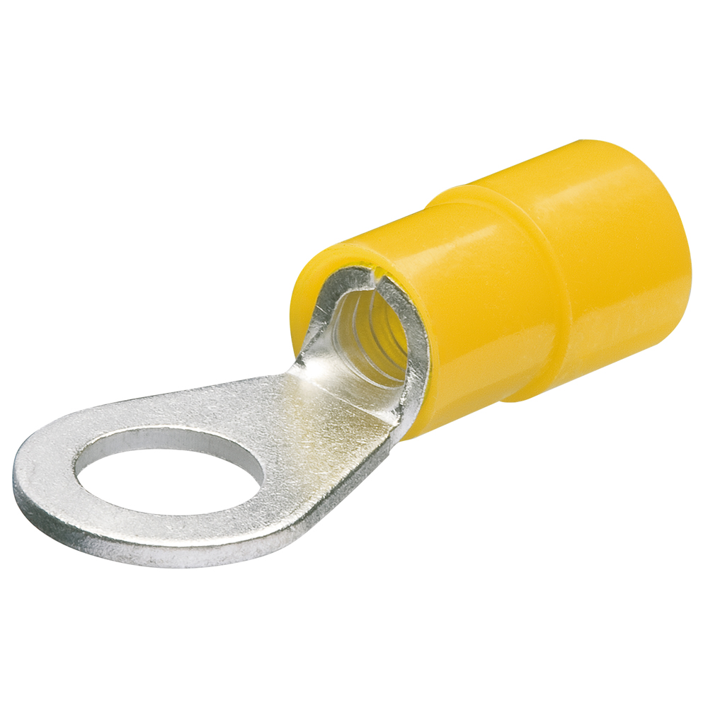 Kabelschuh/Ringform isoliert gelb (100x)