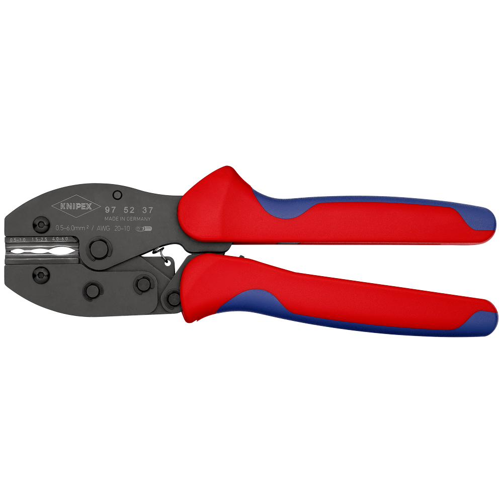 KNIPEX PreciForce® 0.25-6mm² Oval-Crimp brüniert, MK-Hüllen, Crimpzange 220mm